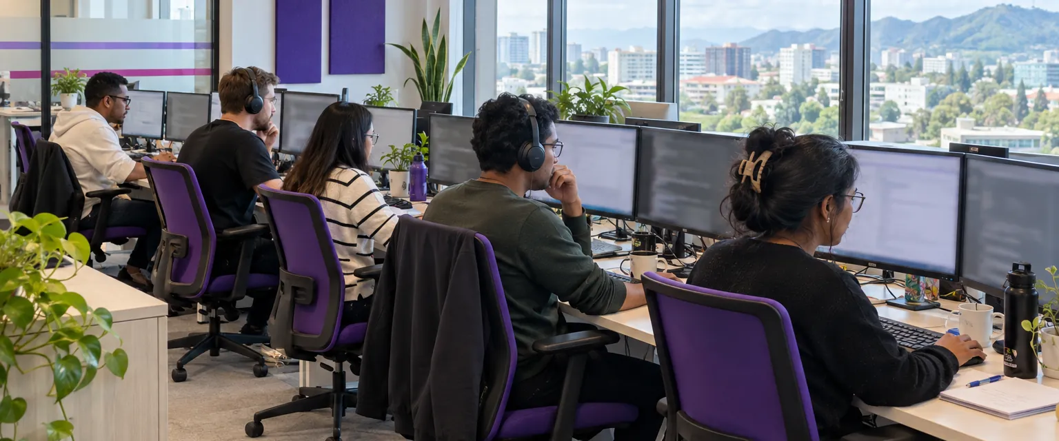 Développeurs au travail devant leurs écrans