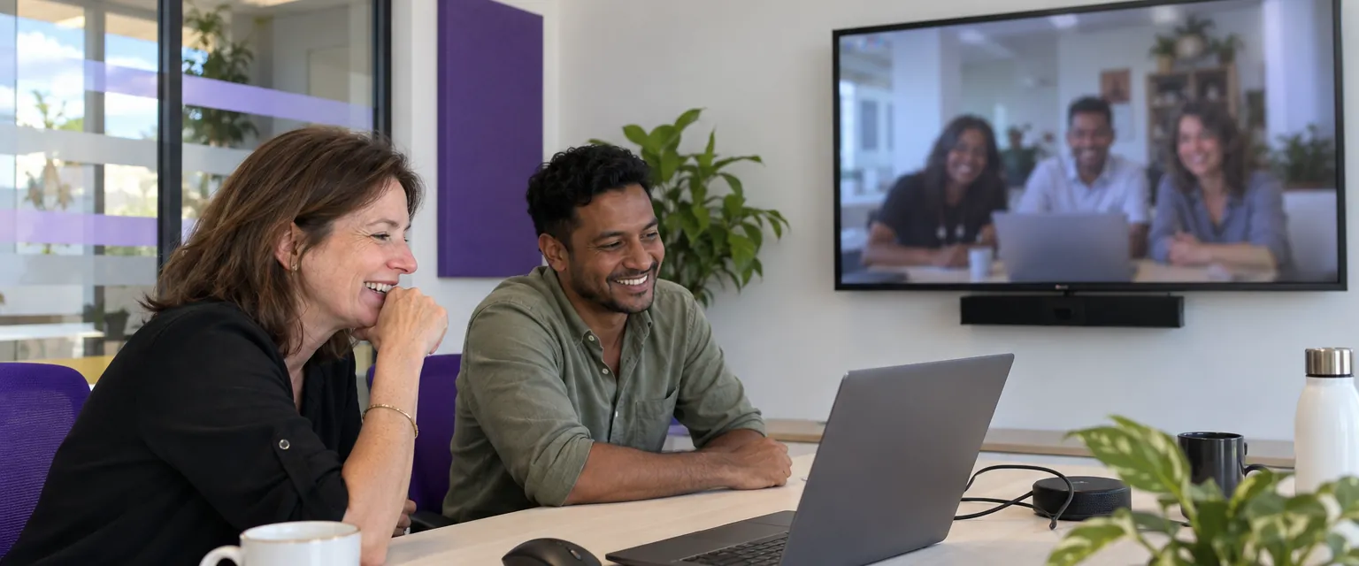 Video meeting with a remote team